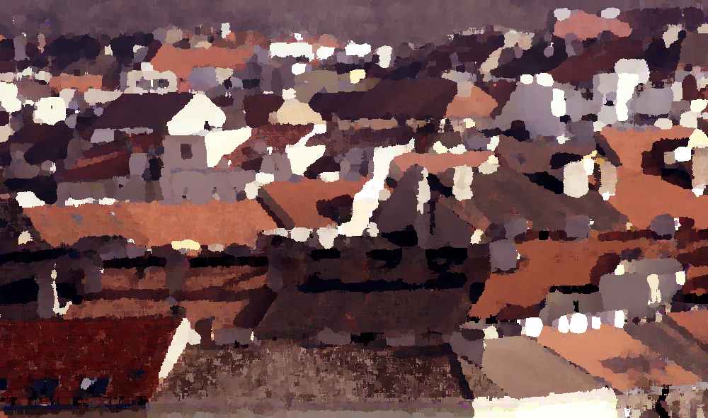 Střechy domů na Žizkově jak  na plátně malířově